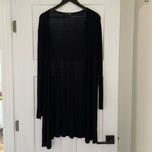 Black ribbed cardigan